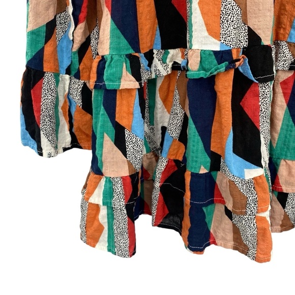 Jodifl Geometric Patchwork Tiered Babydoll Top - Picture 9 of 10